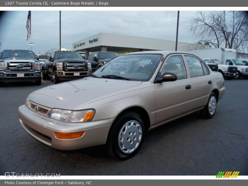 Cashmere Beige Metallic / Beige 1997 Toyota Corolla CE