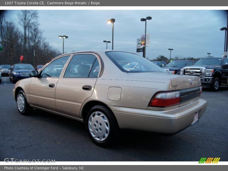 Cashmere Beige Metallic / Beige 1997 Toyota Corolla CE