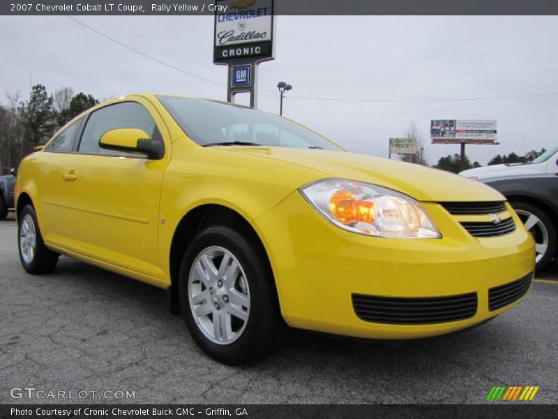 Rally Yellow / Gray 2007 Chevrolet Cobalt LT Coupe
