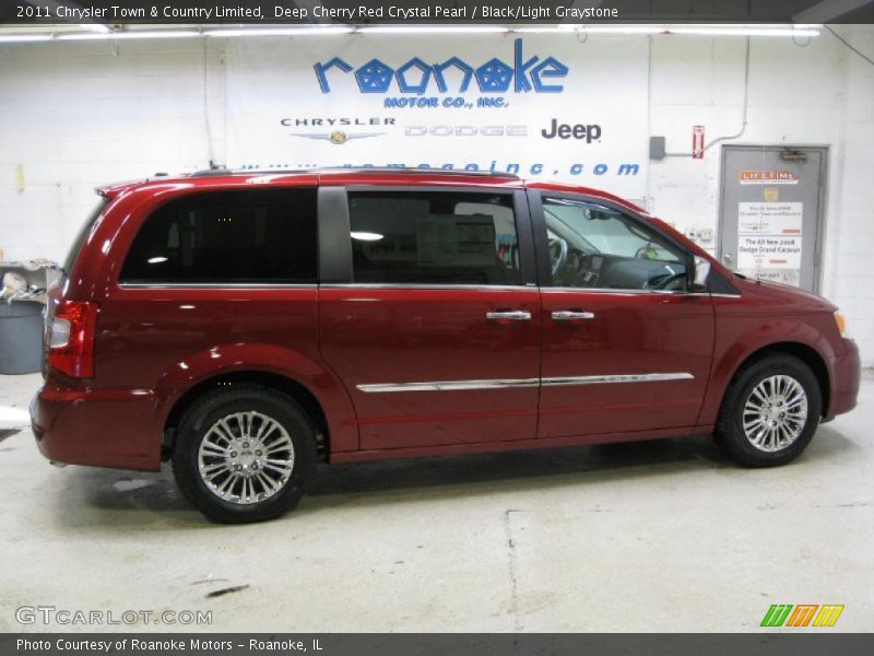 Deep Cherry Red Crystal Pearl / Black/Light Graystone 2011 Chrysler Town & Country Limited