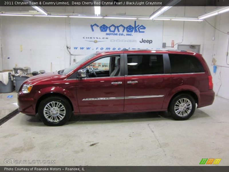 Deep Cherry Red Crystal Pearl / Black/Light Graystone 2011 Chrysler Town & Country Limited