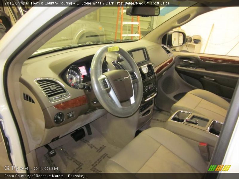 Stone White / Dark Frost Beige/Medium Frost Beige 2011 Chrysler Town & Country Touring - L
