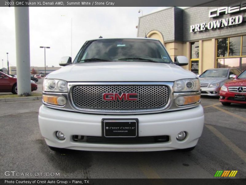 Summit White / Stone Gray 2003 GMC Yukon XL Denali AWD