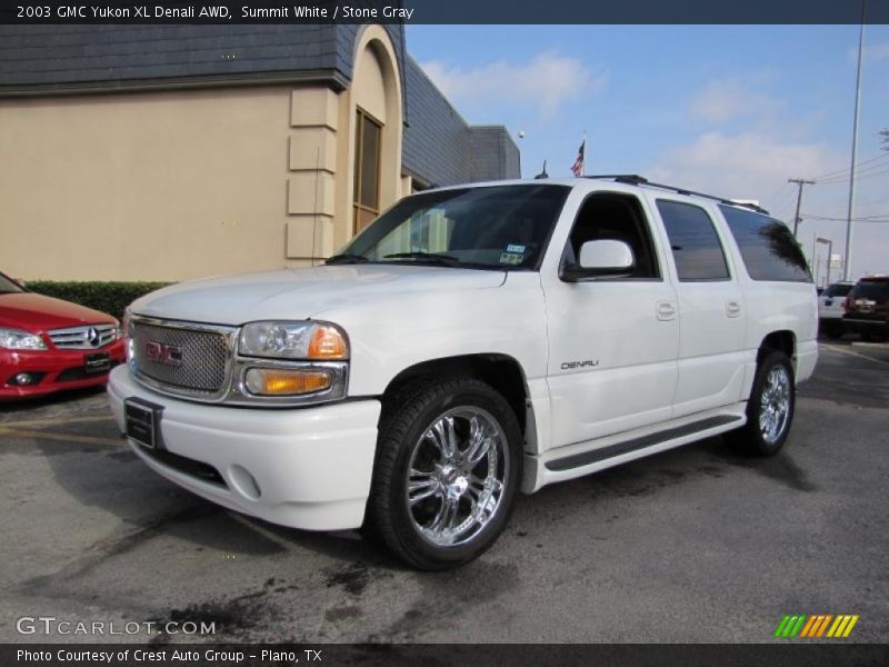 Summit White / Stone Gray 2003 GMC Yukon XL Denali AWD