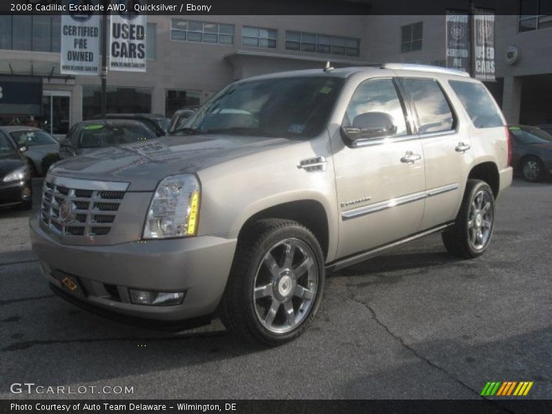 Quicksilver / Ebony 2008 Cadillac Escalade AWD