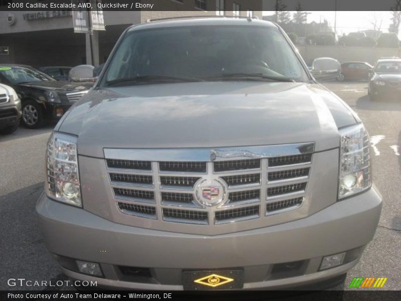 Quicksilver / Ebony 2008 Cadillac Escalade AWD
