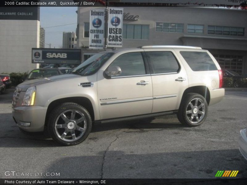 Quicksilver / Ebony 2008 Cadillac Escalade AWD