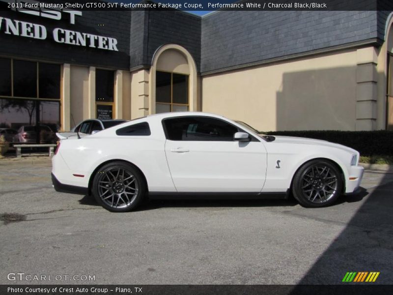 Performance White / Charcoal Black/Black 2011 Ford Mustang Shelby GT500 SVT Performance Package Coupe