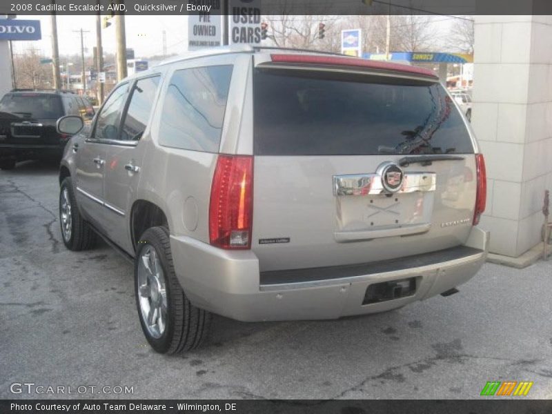 Quicksilver / Ebony 2008 Cadillac Escalade AWD