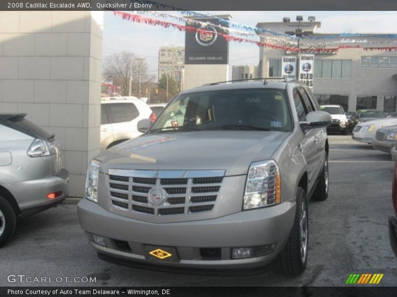 Quicksilver / Ebony 2008 Cadillac Escalade AWD