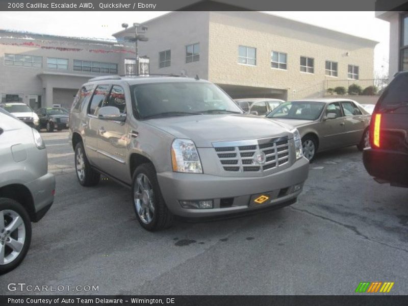 Quicksilver / Ebony 2008 Cadillac Escalade AWD
