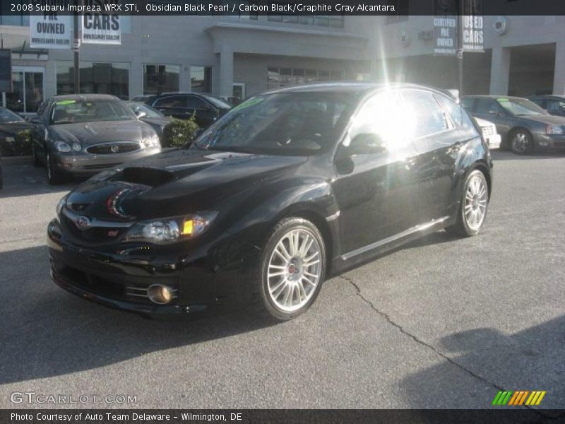 Obsidian Black Pearl / Carbon Black/Graphite Gray Alcantara 2008 Subaru Impreza WRX STi