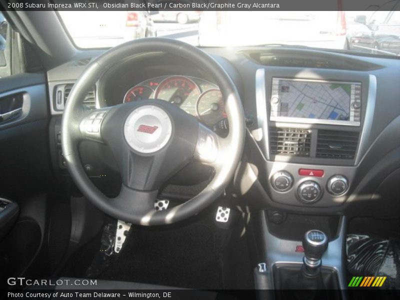 Obsidian Black Pearl / Carbon Black/Graphite Gray Alcantara 2008 Subaru Impreza WRX STi