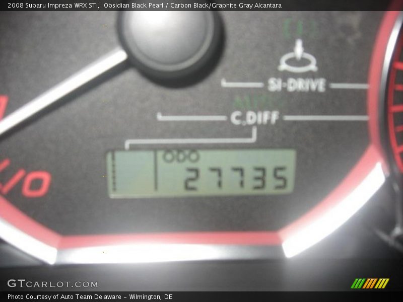 Obsidian Black Pearl / Carbon Black/Graphite Gray Alcantara 2008 Subaru Impreza WRX STi