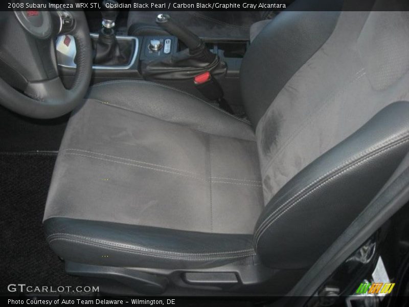 Obsidian Black Pearl / Carbon Black/Graphite Gray Alcantara 2008 Subaru Impreza WRX STi