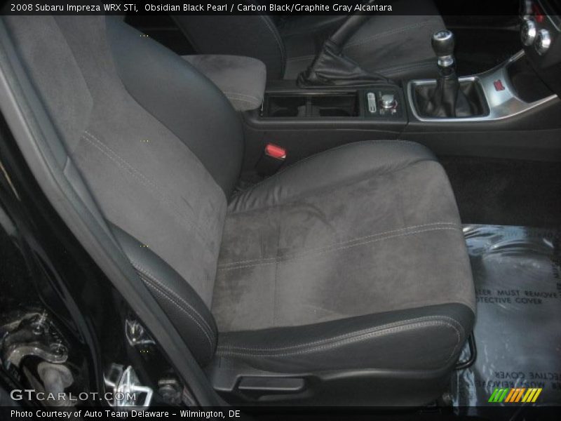  2008 Impreza WRX STi Carbon Black/Graphite Gray Alcantara Interior