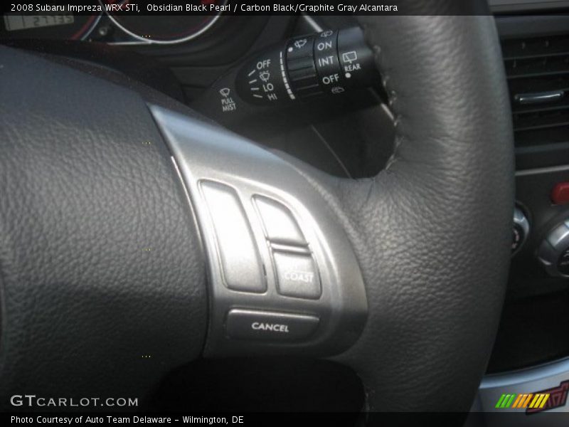 Obsidian Black Pearl / Carbon Black/Graphite Gray Alcantara 2008 Subaru Impreza WRX STi