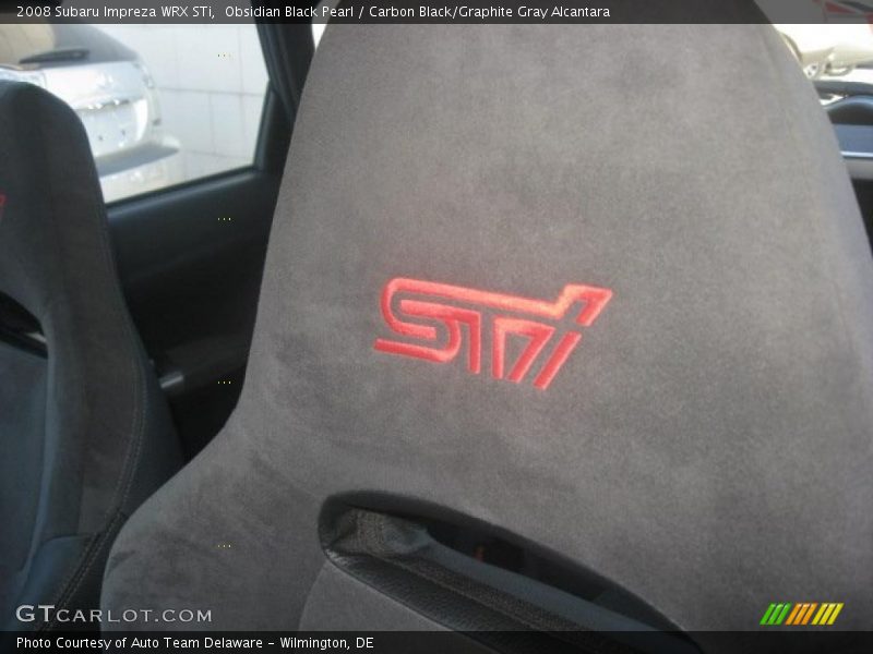 Obsidian Black Pearl / Carbon Black/Graphite Gray Alcantara 2008 Subaru Impreza WRX STi