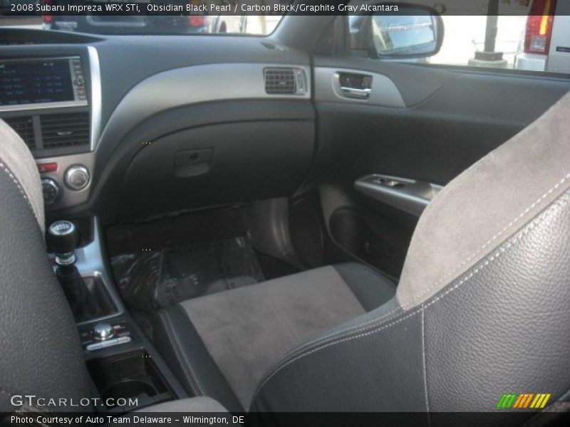 Obsidian Black Pearl / Carbon Black/Graphite Gray Alcantara 2008 Subaru Impreza WRX STi