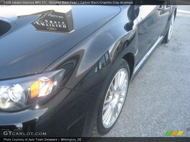 Obsidian Black Pearl / Carbon Black/Graphite Gray Alcantara 2008 Subaru Impreza WRX STi
