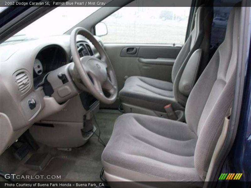 Patriot Blue Pearl / Mist Gray 2002 Dodge Caravan SE