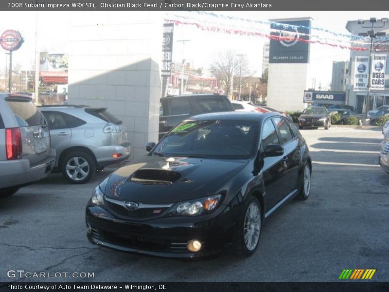 Obsidian Black Pearl / Carbon Black/Graphite Gray Alcantara 2008 Subaru Impreza WRX STi