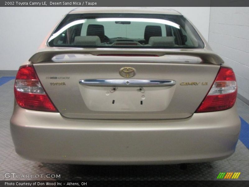 Desert Sand Mica / Taupe 2002 Toyota Camry LE