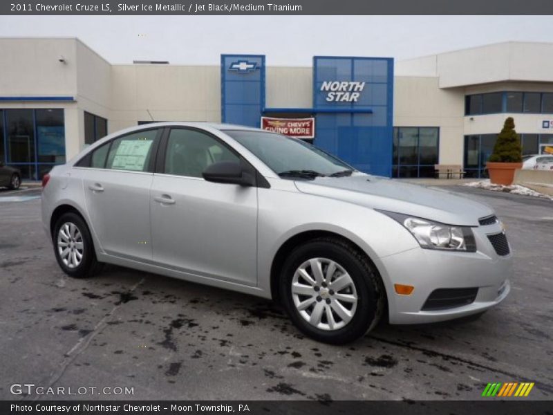 Silver Ice Metallic / Jet Black/Medium Titanium 2011 Chevrolet Cruze LS