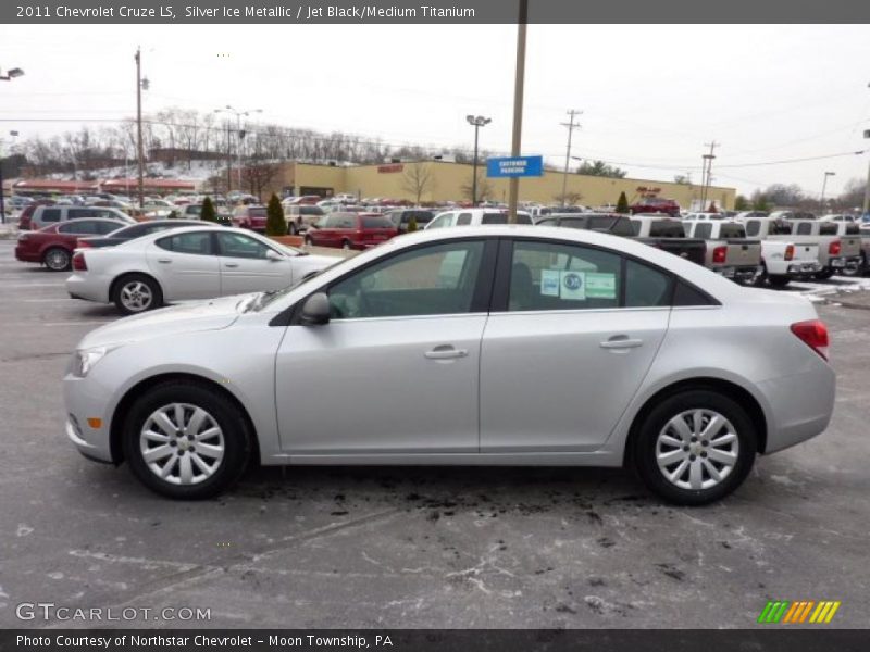 Silver Ice Metallic / Jet Black/Medium Titanium 2011 Chevrolet Cruze LS