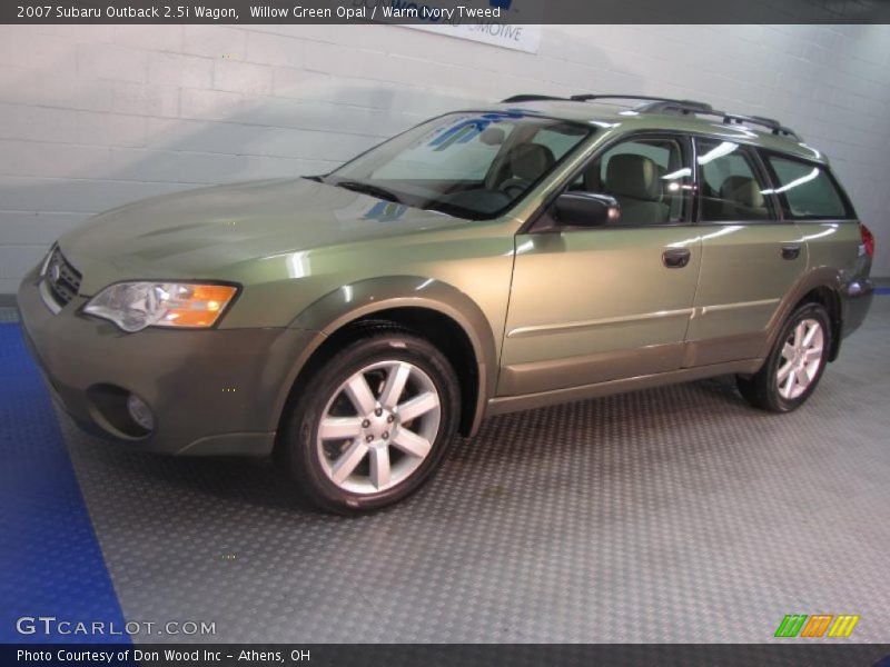 Willow Green Opal / Warm Ivory Tweed 2007 Subaru Outback 2.5i Wagon