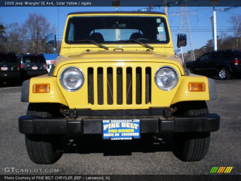 Solar Yellow / Agate 2000 Jeep Wrangler SE 4x4