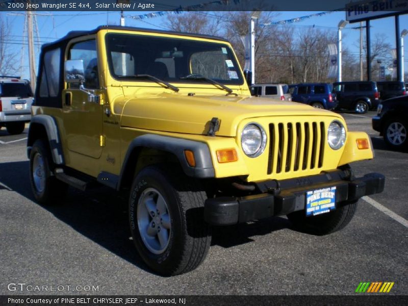Solar Yellow / Agate 2000 Jeep Wrangler SE 4x4