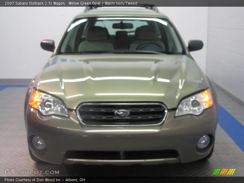 Willow Green Opal / Warm Ivory Tweed 2007 Subaru Outback 2.5i Wagon