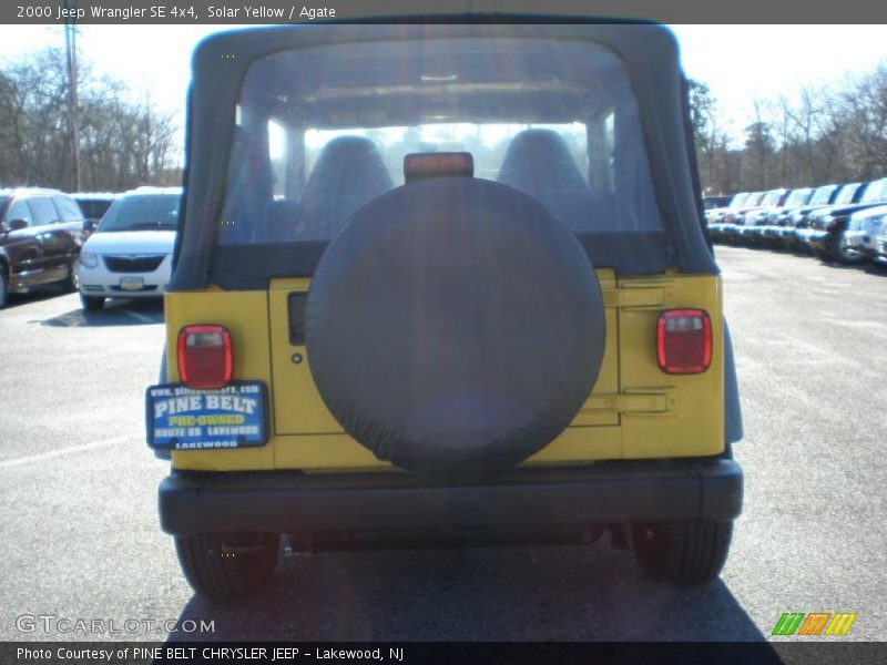 Solar Yellow / Agate 2000 Jeep Wrangler SE 4x4