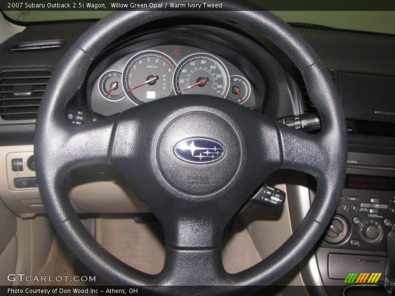 Willow Green Opal / Warm Ivory Tweed 2007 Subaru Outback 2.5i Wagon
