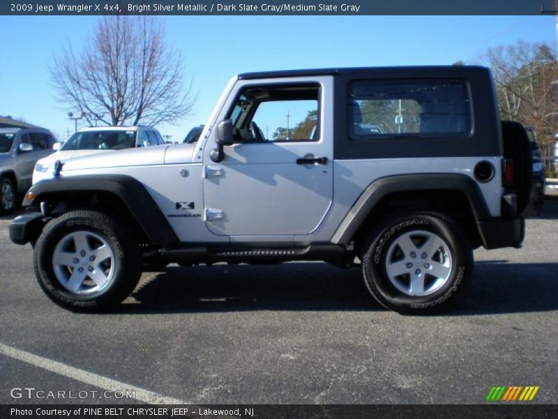 Bright Silver Metallic / Dark Slate Gray/Medium Slate Gray 2009 Jeep Wrangler X 4x4