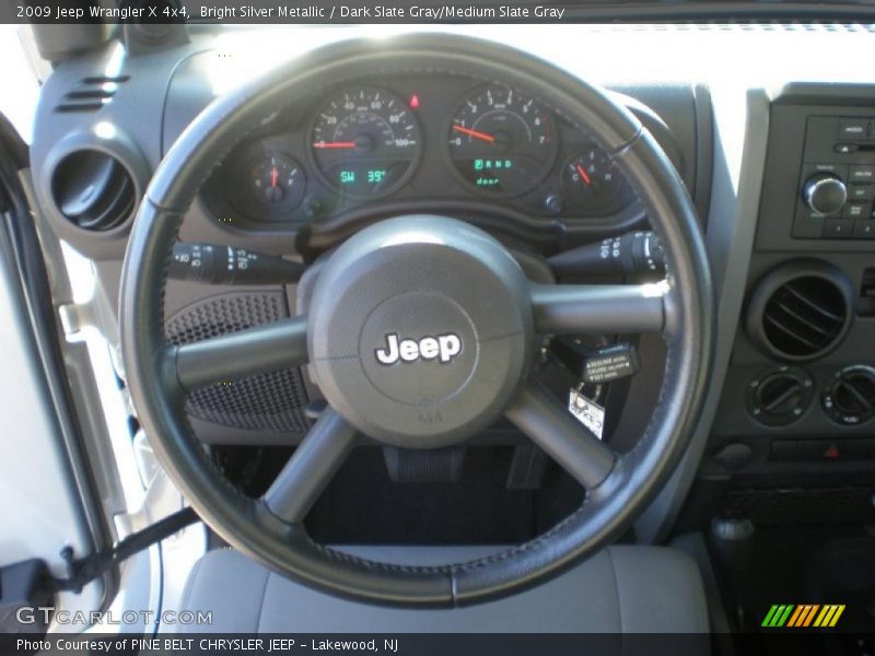 Bright Silver Metallic / Dark Slate Gray/Medium Slate Gray 2009 Jeep Wrangler X 4x4