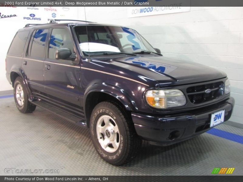 Deep Wedgewood Blue Metallic / Dark Graphite 2001 Ford Explorer Limited 4x4