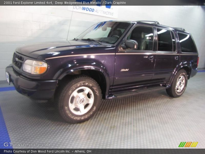 Deep Wedgewood Blue Metallic / Dark Graphite 2001 Ford Explorer Limited 4x4