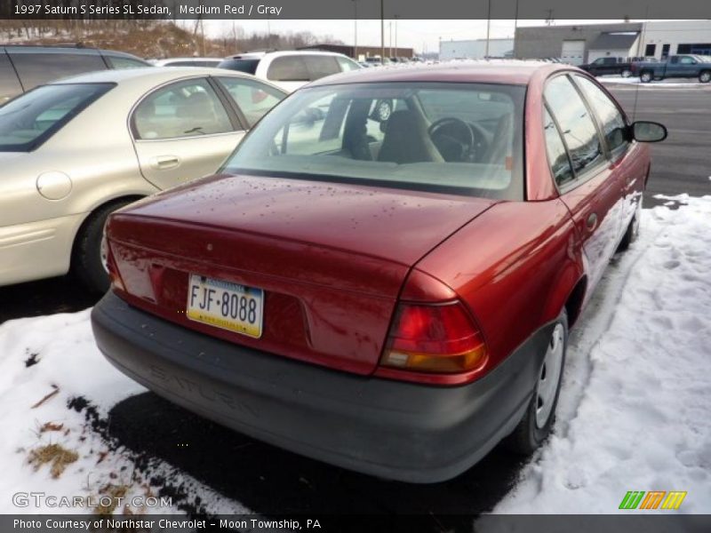 Medium Red / Gray 1997 Saturn S Series SL Sedan