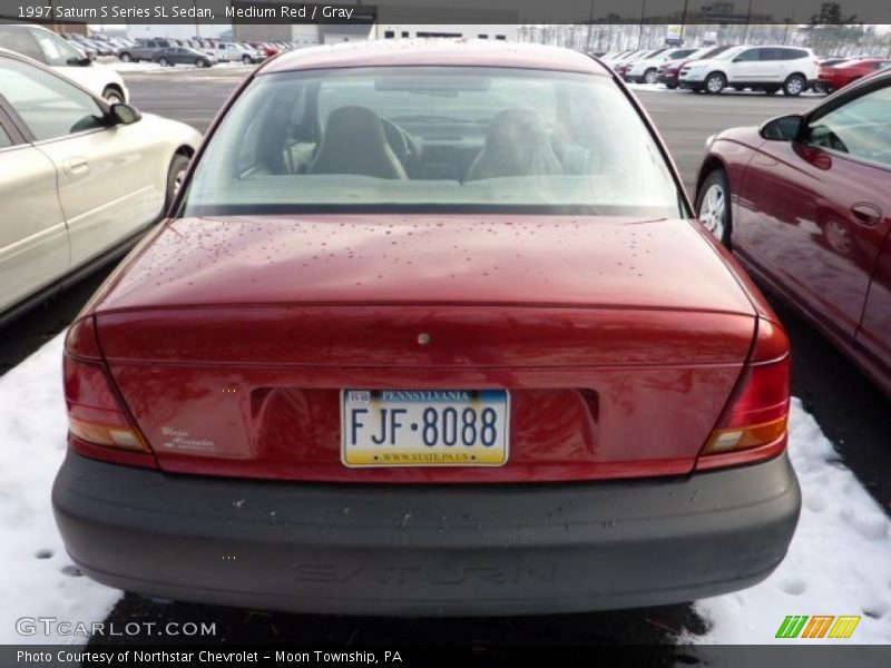 Medium Red / Gray 1997 Saturn S Series SL Sedan