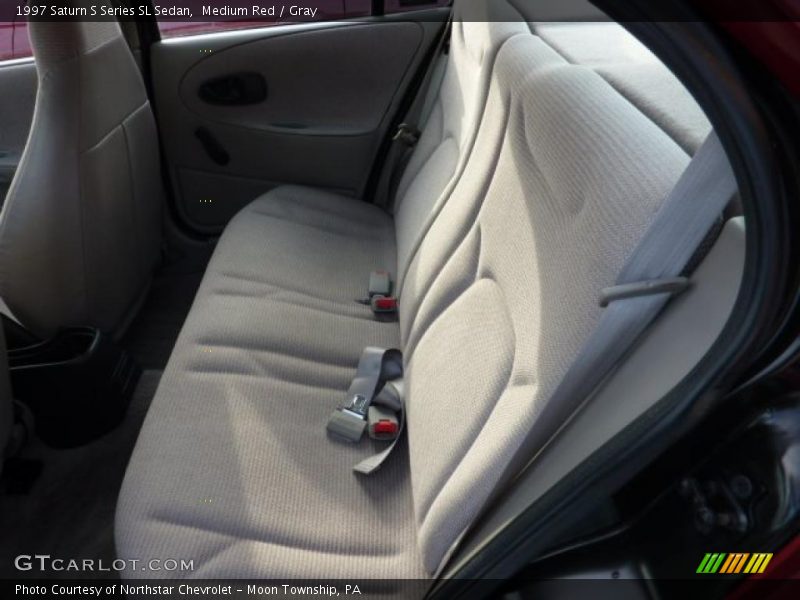 Medium Red / Gray 1997 Saturn S Series SL Sedan