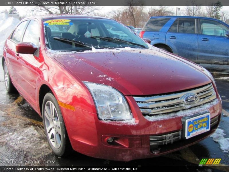 Redfire Metallic / Charcoal Black 2007 Ford Fusion SE