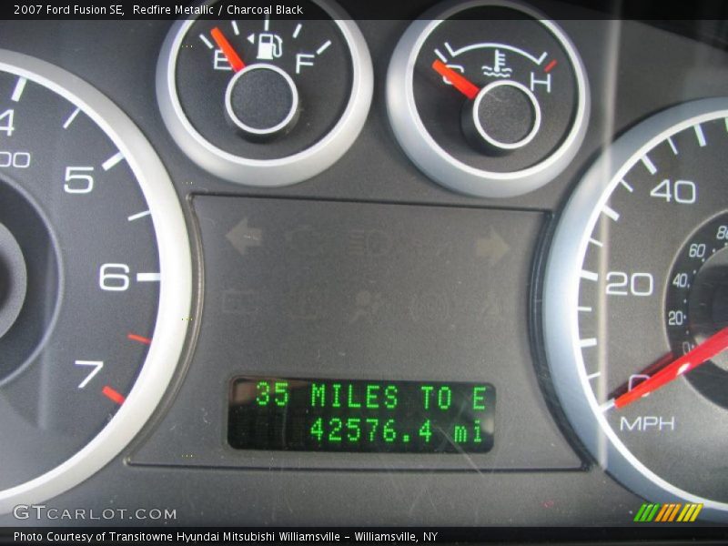 Redfire Metallic / Charcoal Black 2007 Ford Fusion SE