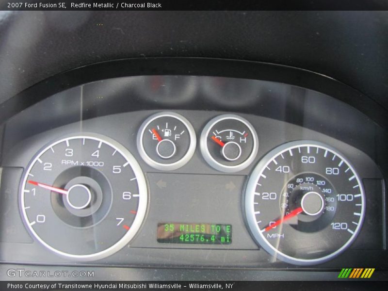 Redfire Metallic / Charcoal Black 2007 Ford Fusion SE
