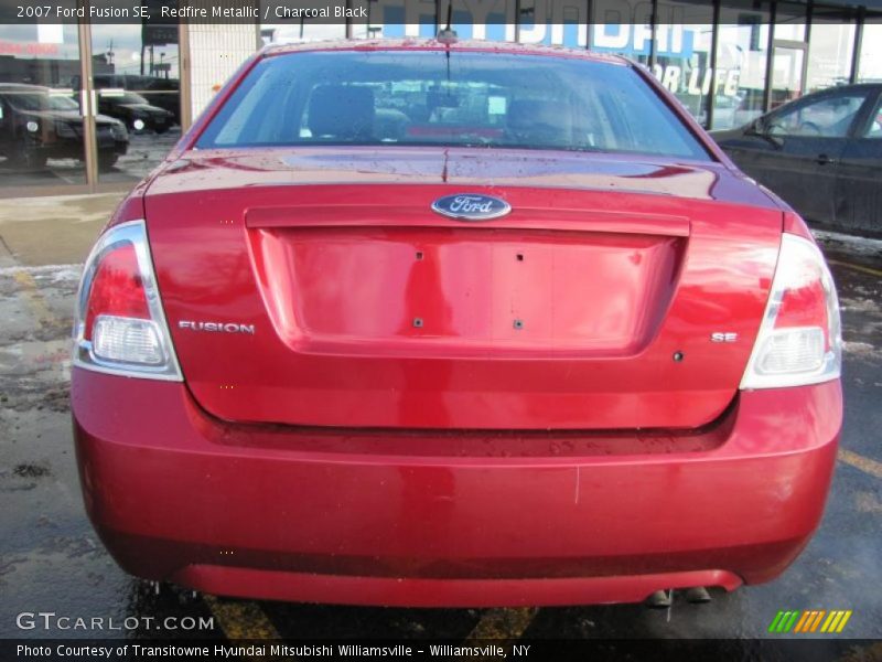 Redfire Metallic / Charcoal Black 2007 Ford Fusion SE