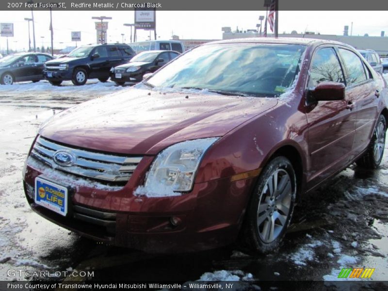 Redfire Metallic / Charcoal Black 2007 Ford Fusion SE