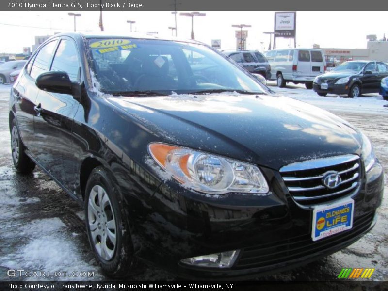 Ebony Black / Beige 2010 Hyundai Elantra GLS