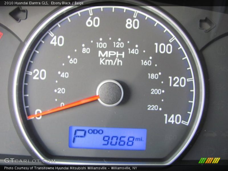 Ebony Black / Beige 2010 Hyundai Elantra GLS