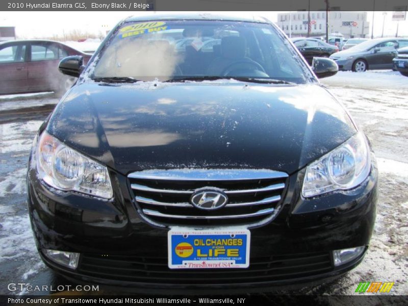 Ebony Black / Beige 2010 Hyundai Elantra GLS